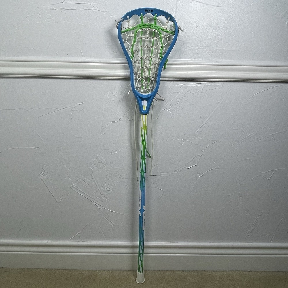 STX Lacrosse Stick Women OS Blue 6000 Crux 100 Complete Mesh Pocket 38"